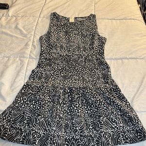 Banana Republic Black and White Floral Mini Dress